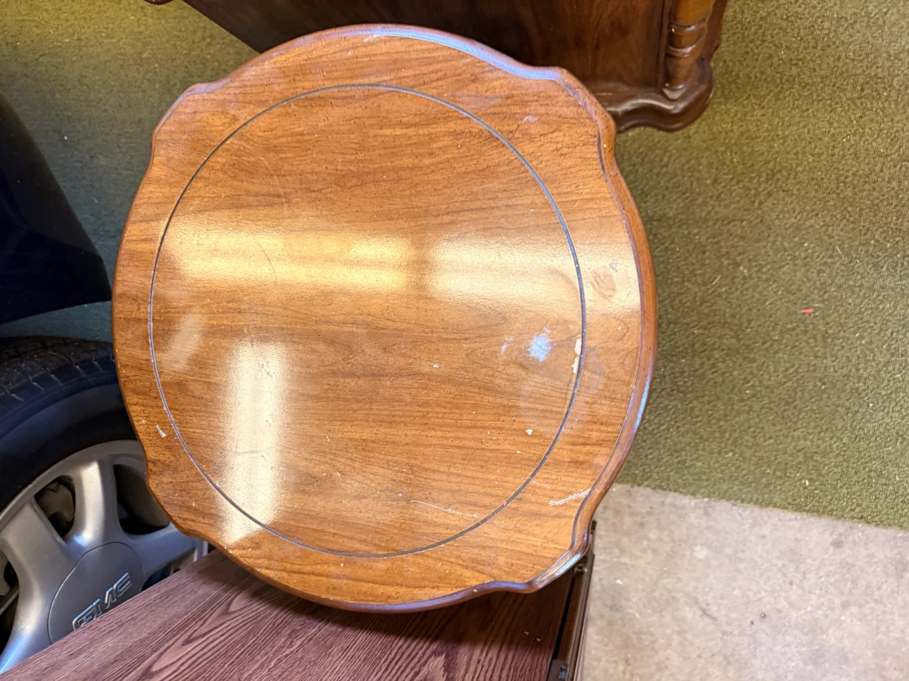 Set of Two Vintage Wood Side Tables - photo 5