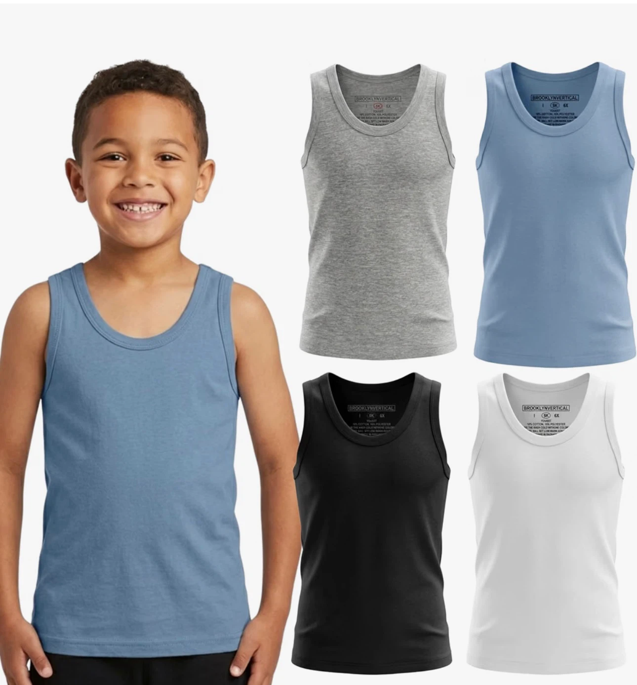 Ocean Pacific 4-Pack Boys' Tank Tops X-Large