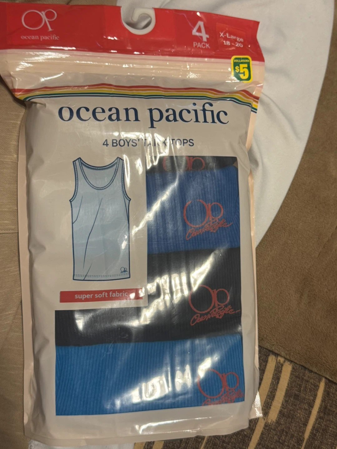 Ocean Pacific 4-Pack Boys' Tank Tops X-Large - photo 5