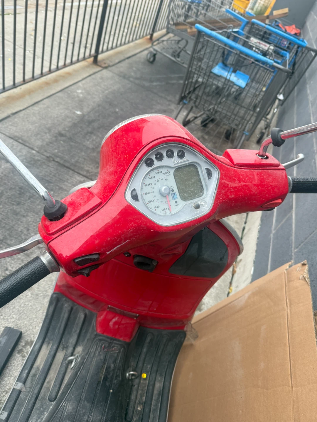 Red Vespa Scooter