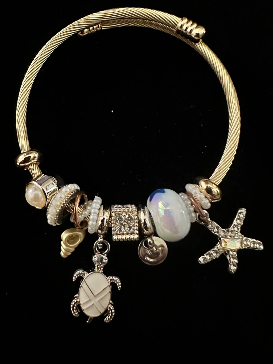 Gold-Tone Nautical Charm Bracelet