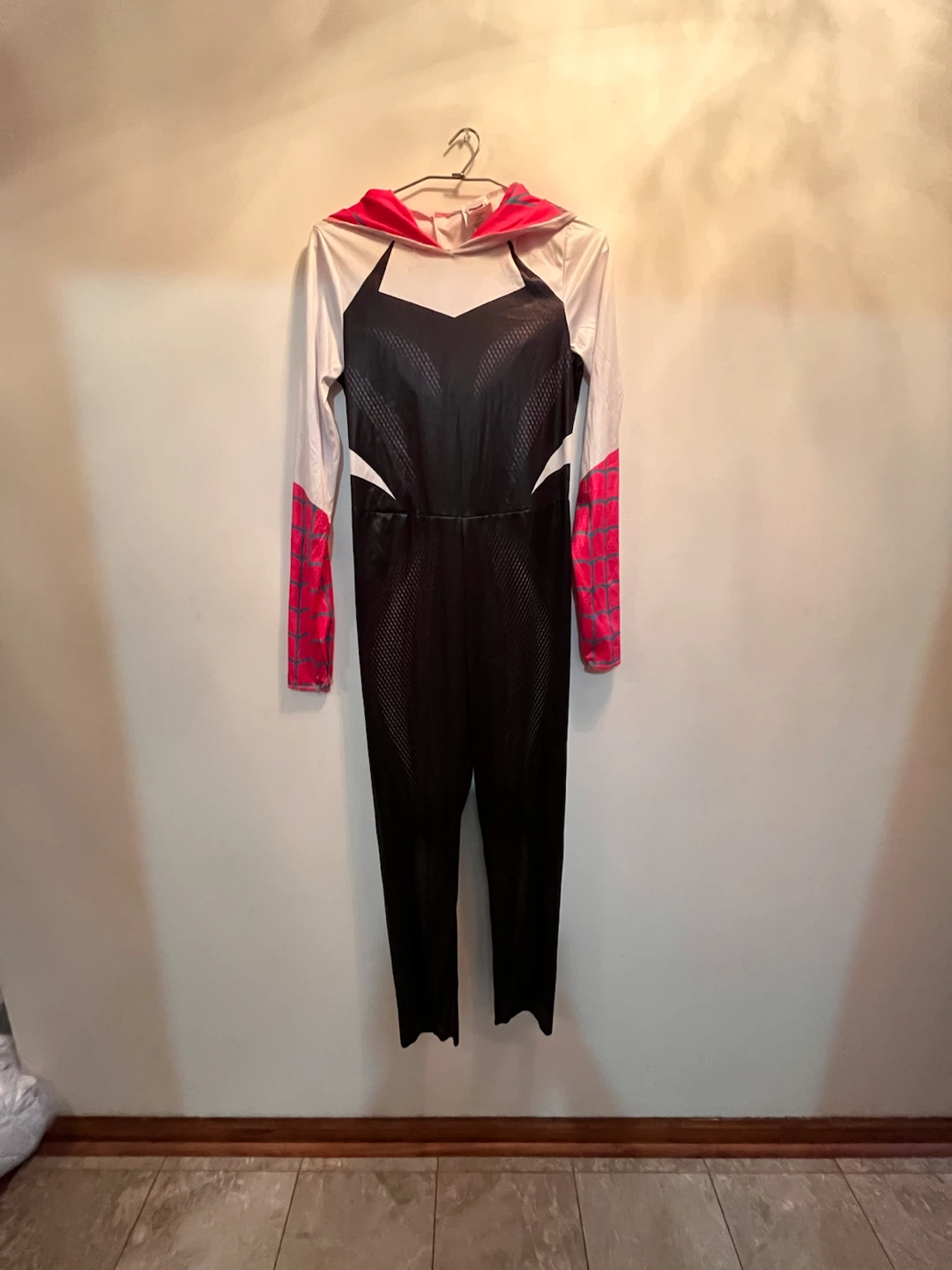 Spider-Gwen hooded costume jumpsuit