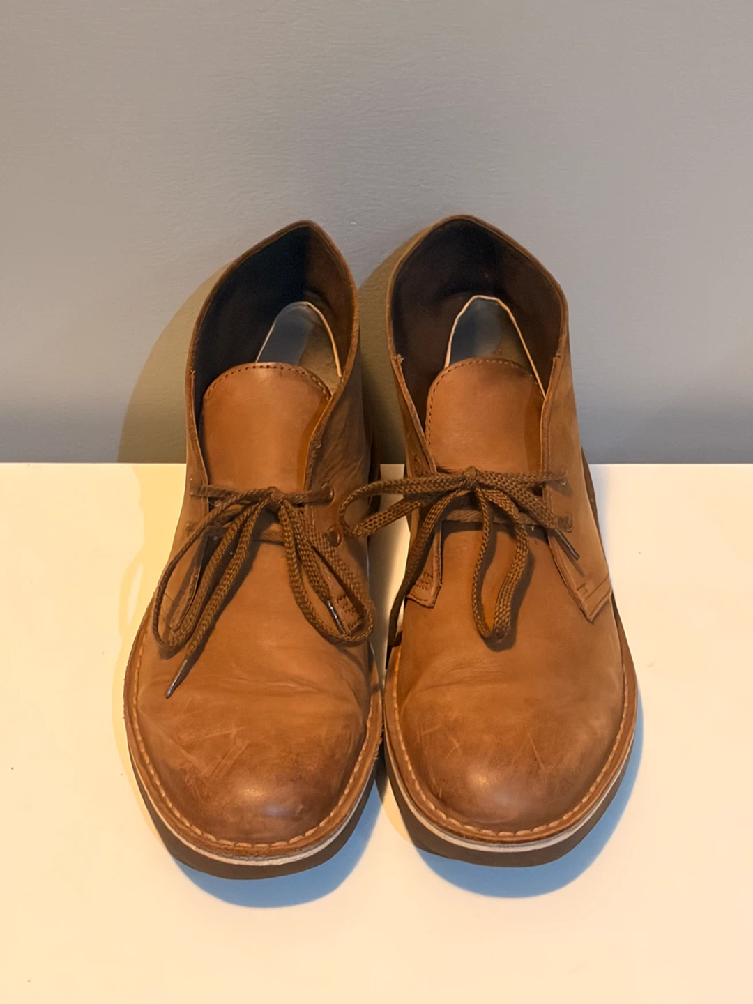 Clarks Brown Leather Desert Boots, M7