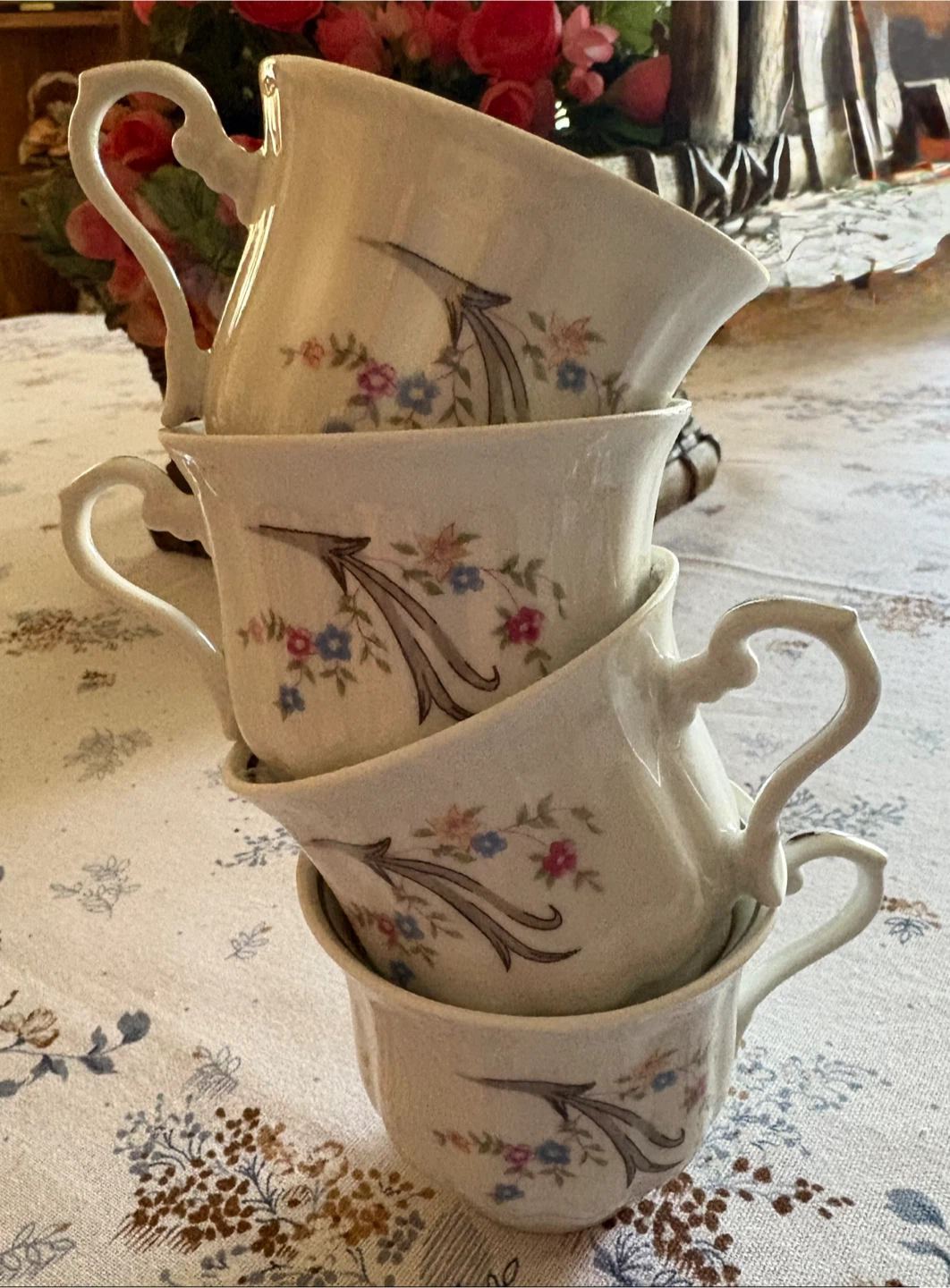 Walbrzych Poland Floral Teacup and Saucer Set - photo 3