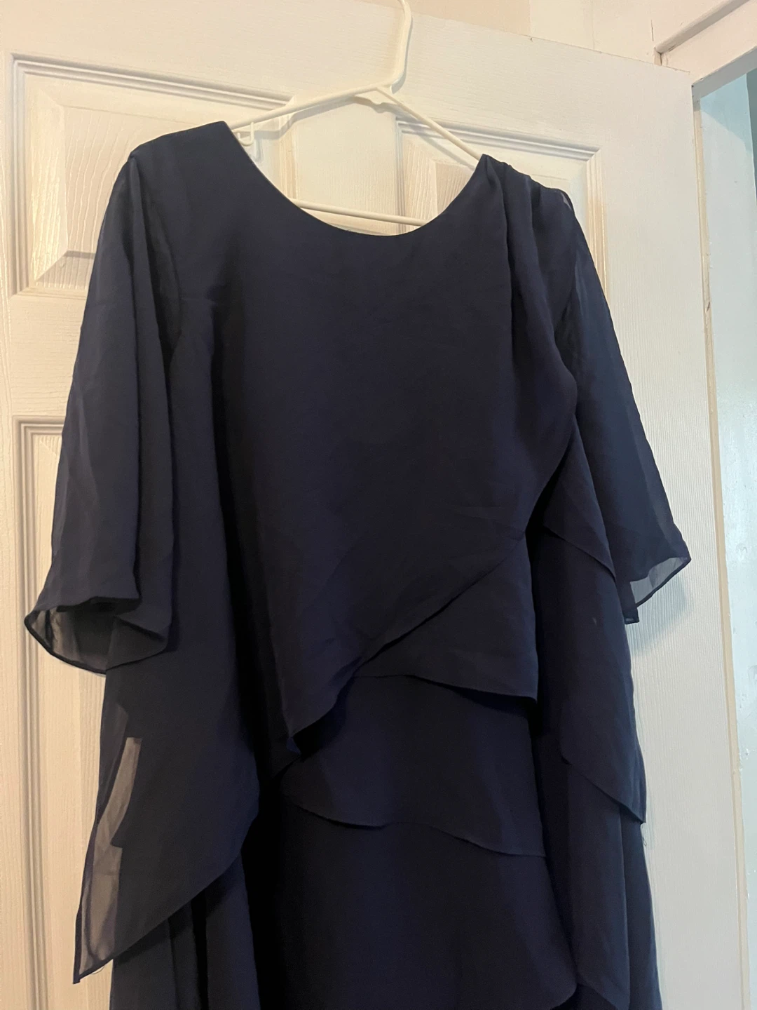 Navy Blue Layered Chiffon Dress - photo 2