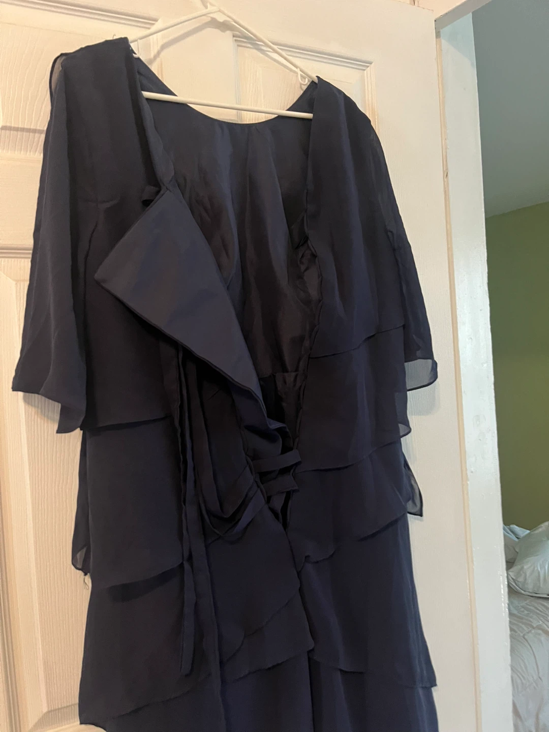 Navy Blue Layered Chiffon Dress - photo 3