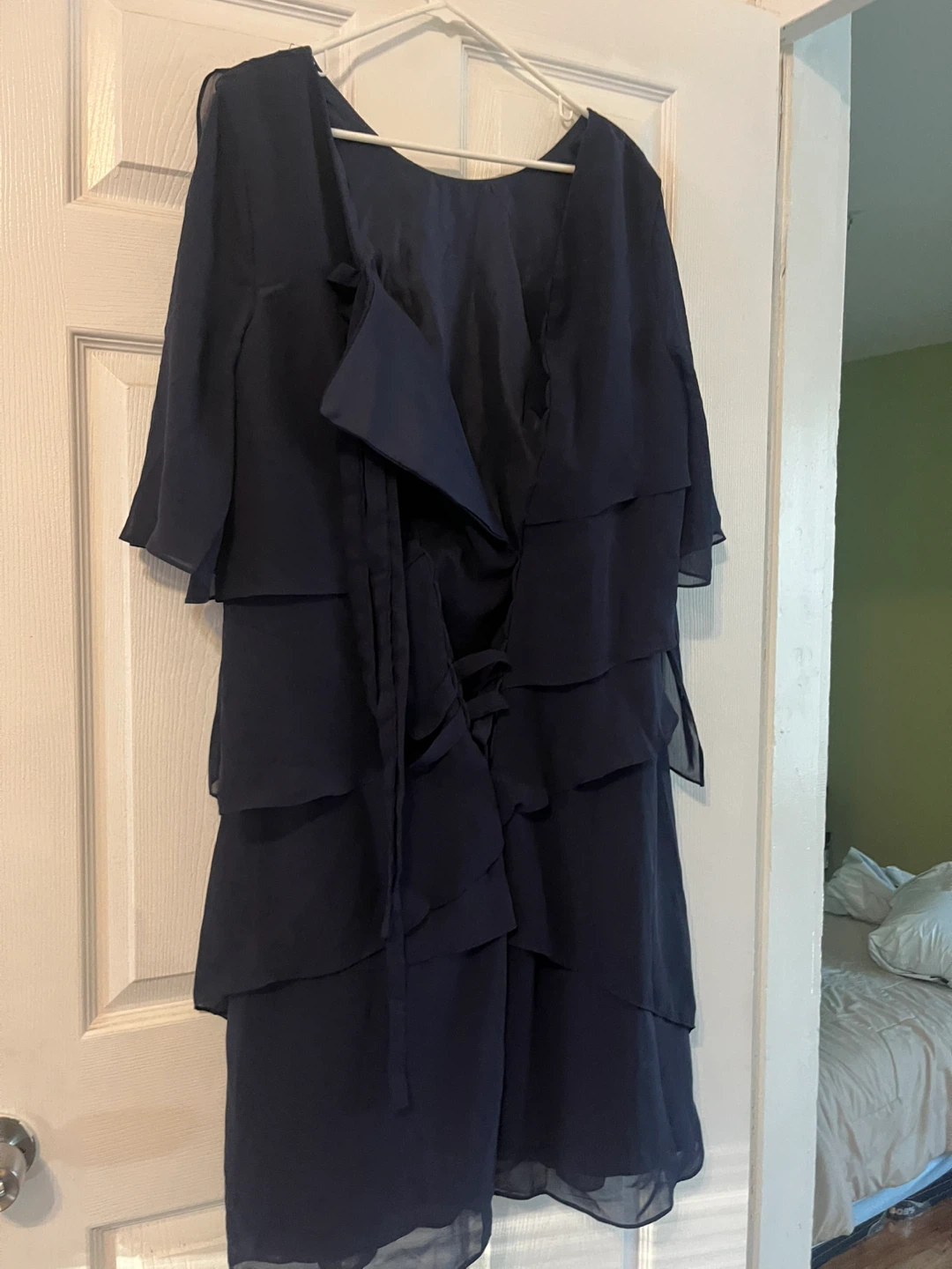 Navy Blue Layered Chiffon Dress - photo 5