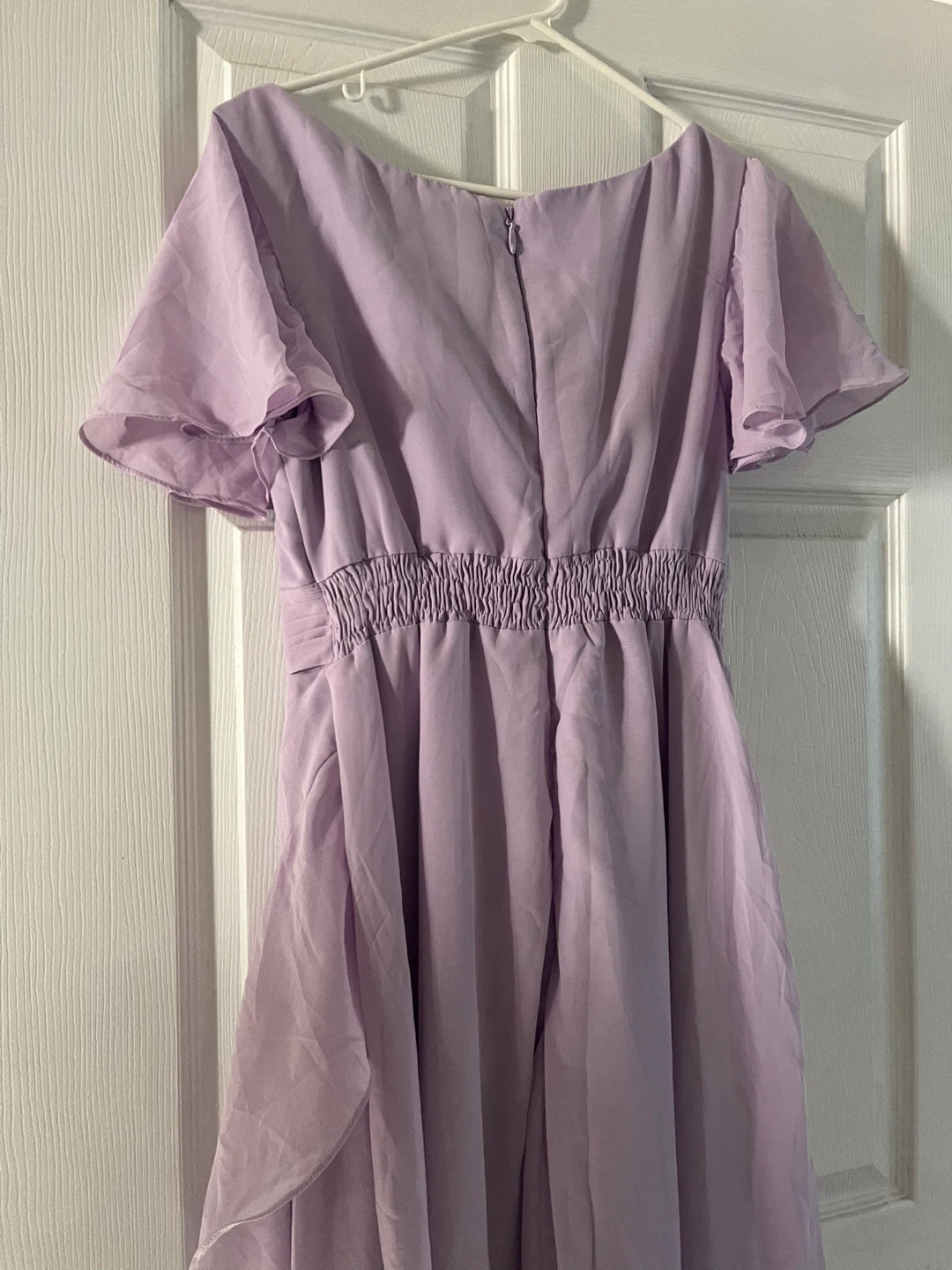 Lavender Ruffled Midi Dress - photo 4