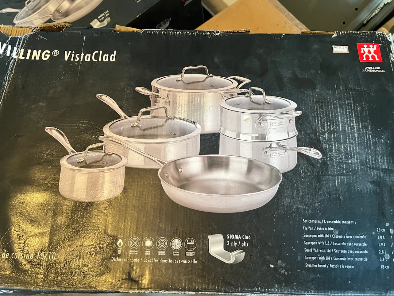 ZWILLING VistaClad 10-Piece 18/10 Stainless Steel Cookware Set