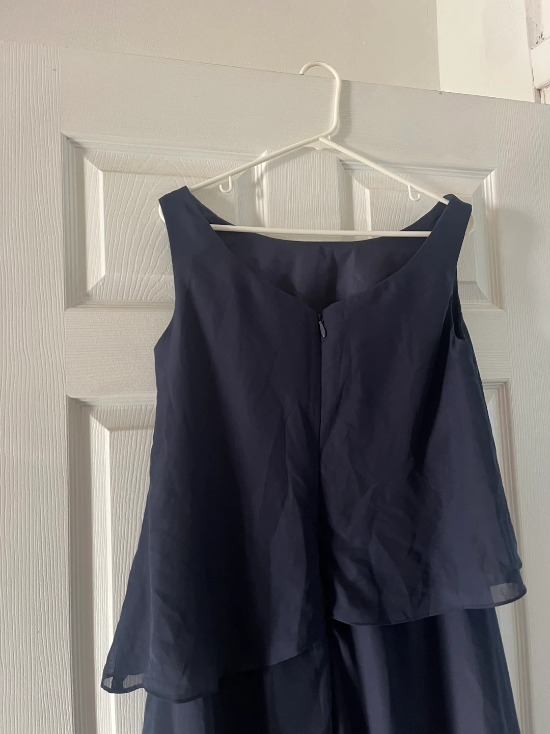 Navy Blue Sleeveless Chiffon Dress - photo 4