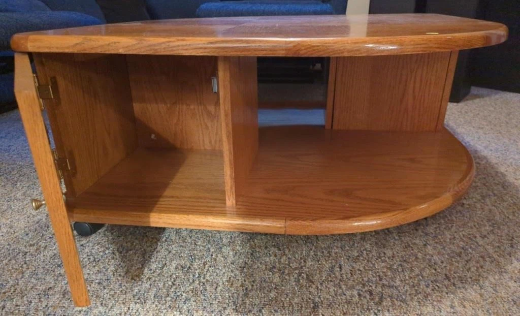 Oak Coffee Table with Storage - photo 3