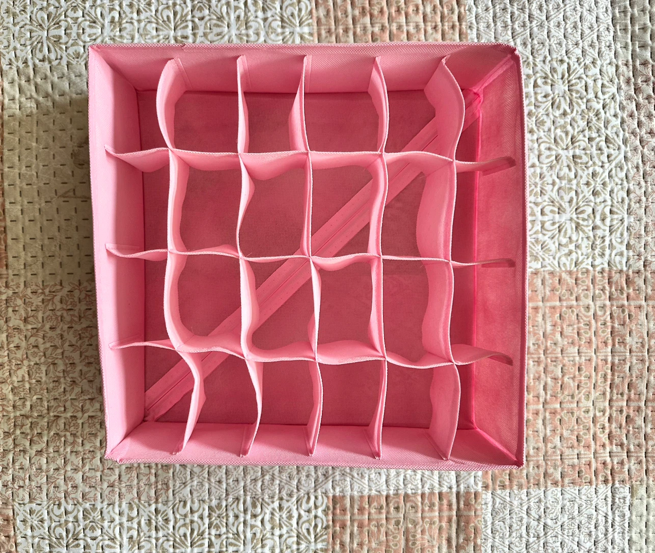 Pink Collapsible Drawer Organizer