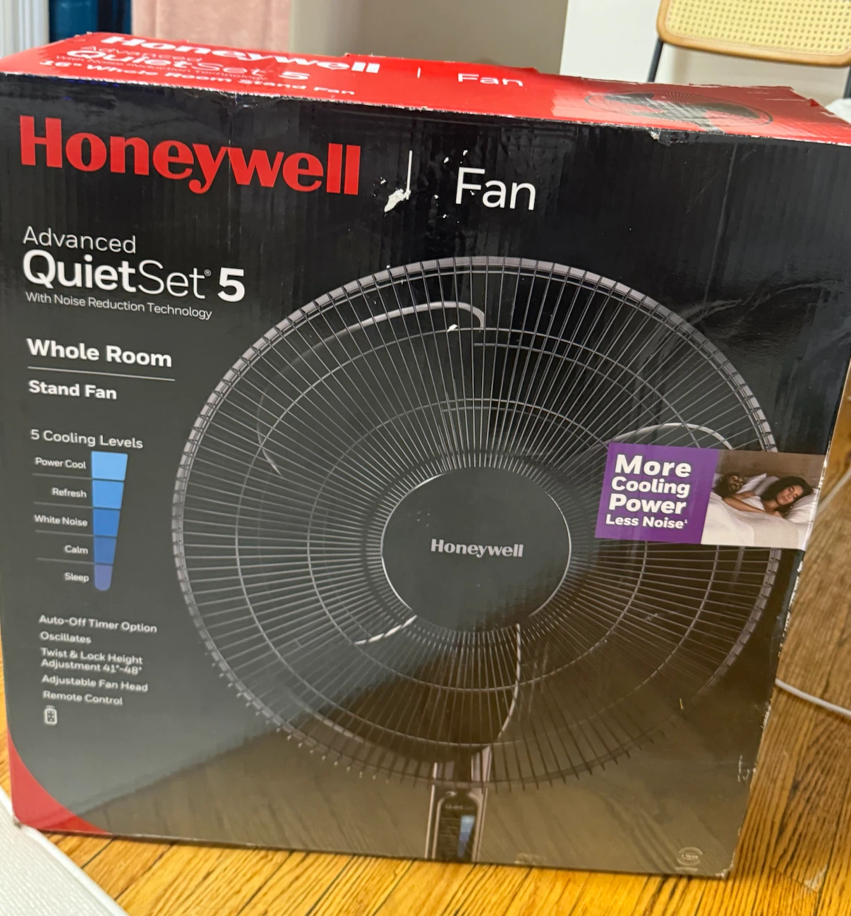 Honeywell Advanced QuietSet 5 Whole Room Stand Fan