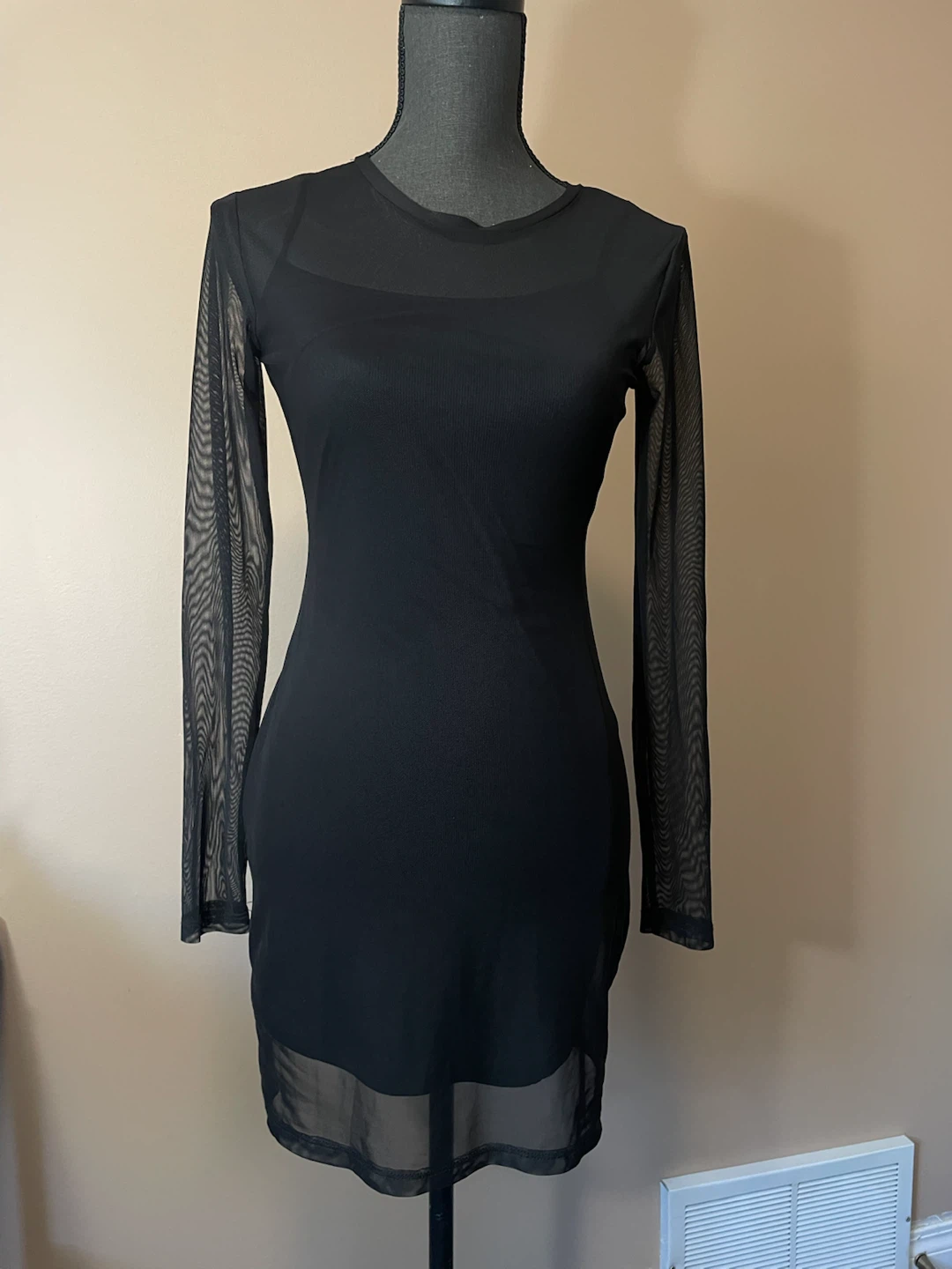 Streetwear Society Black Mesh Dress size Small