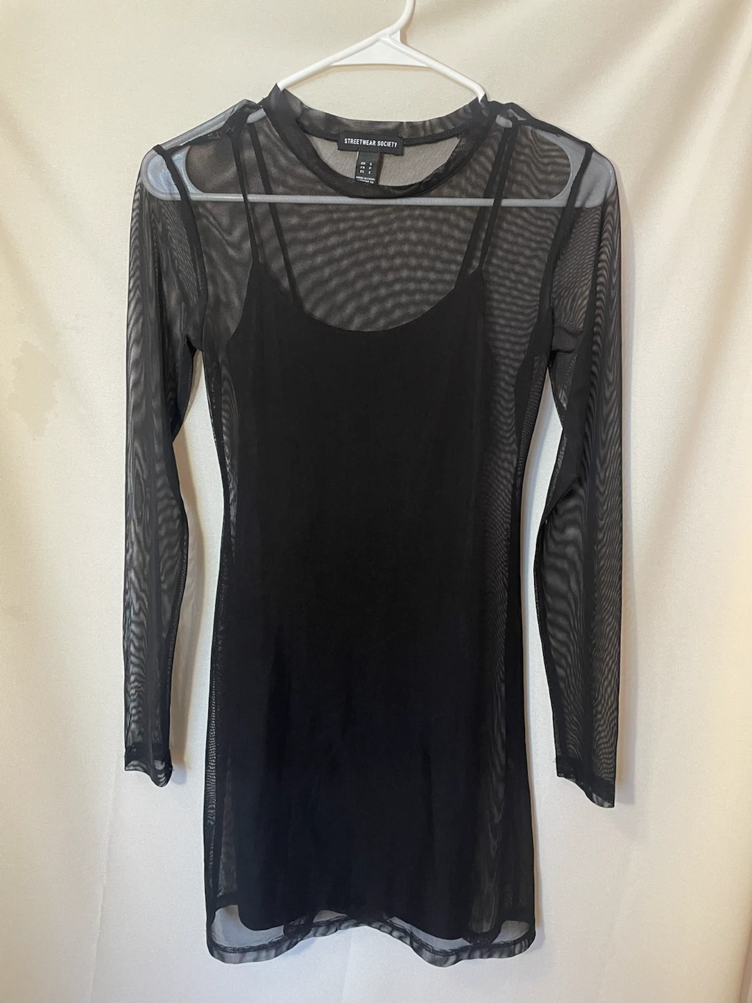 Streetwear Society Black Mesh Dress size Small - photo 2