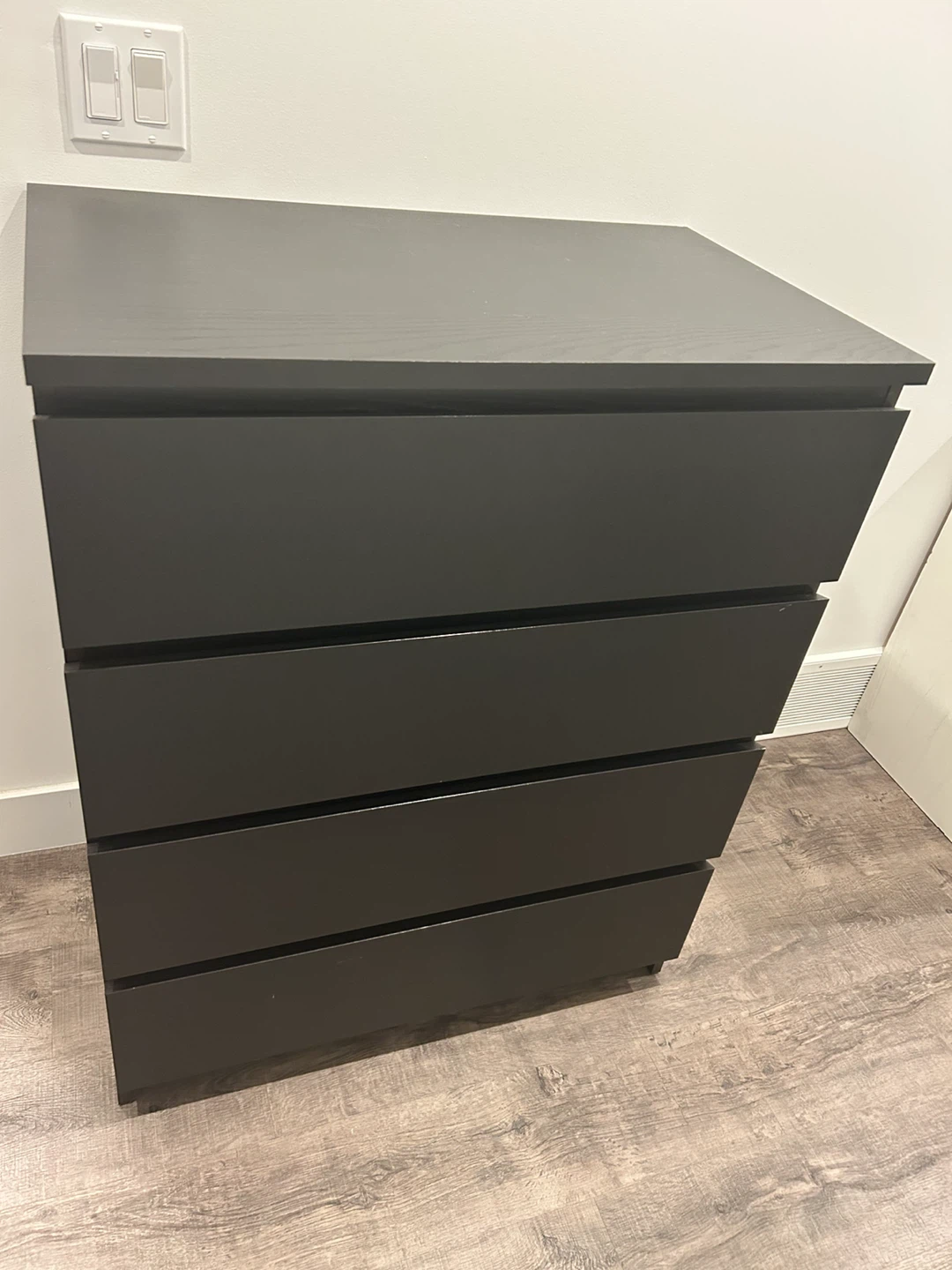 IKEA 4 drawer dresser black brown