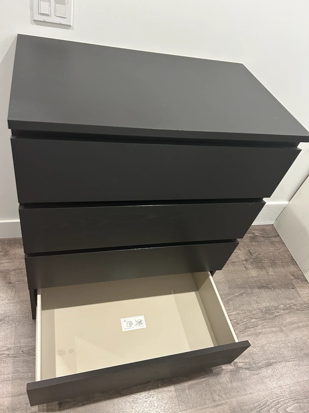 IKEA 4 drawer dresser black brown - photo 5