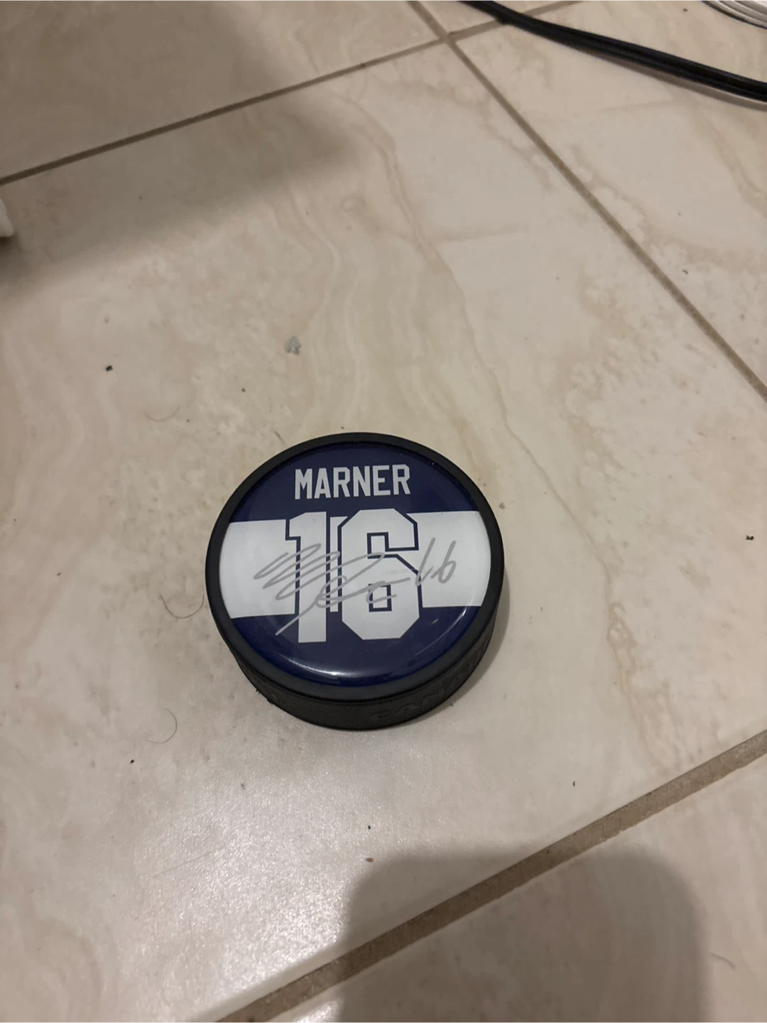 Mitch Marner signed puck