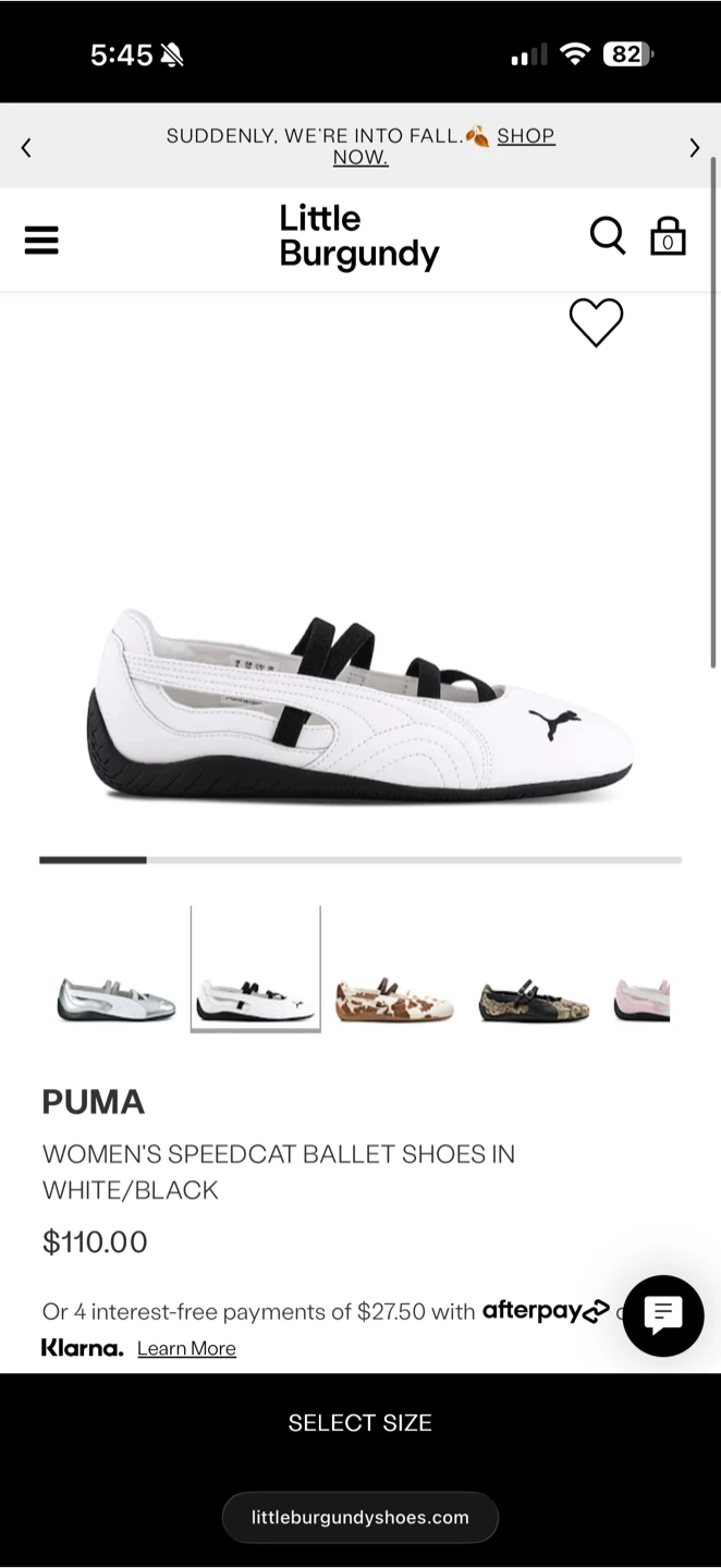 Brand new Puma Women's Speedcat Ballet Shoes - White/Black