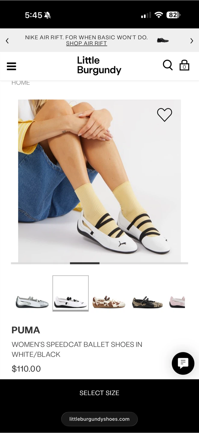 Brand new Puma Women's Speedcat Ballet Shoes - White/Black - photo 2