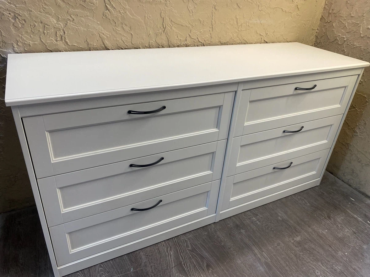 IKEA Dresser with 6 white drawers