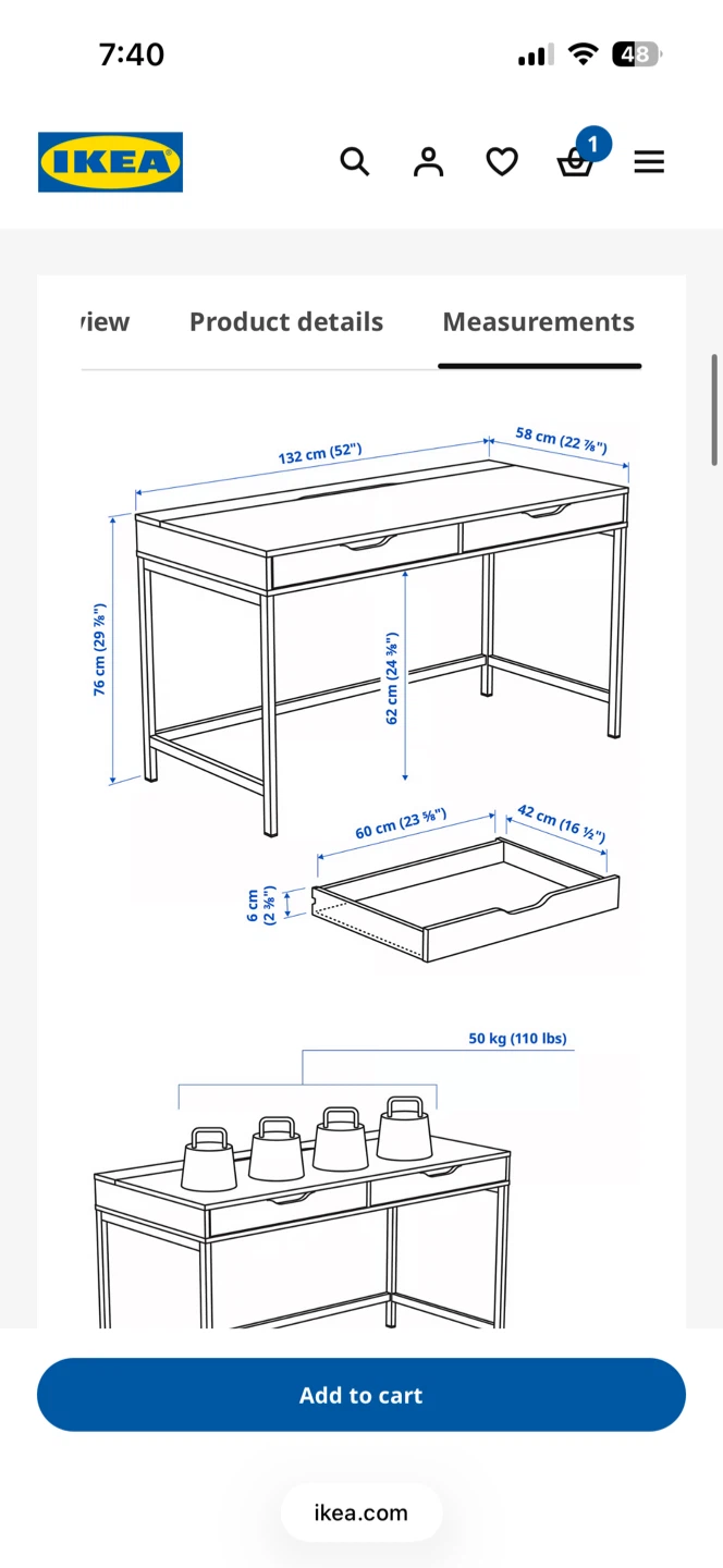 IKEA MICKE Desk - White - photo 3
