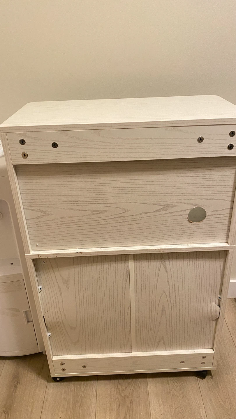 HOMCOM White Oak Microwave Cart - photo 4