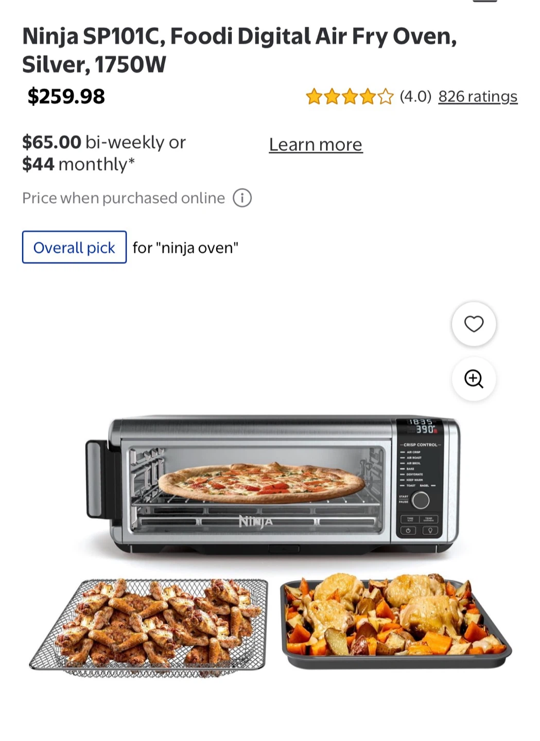 Ninja Foodi Digital Air Fry Oven SP101C