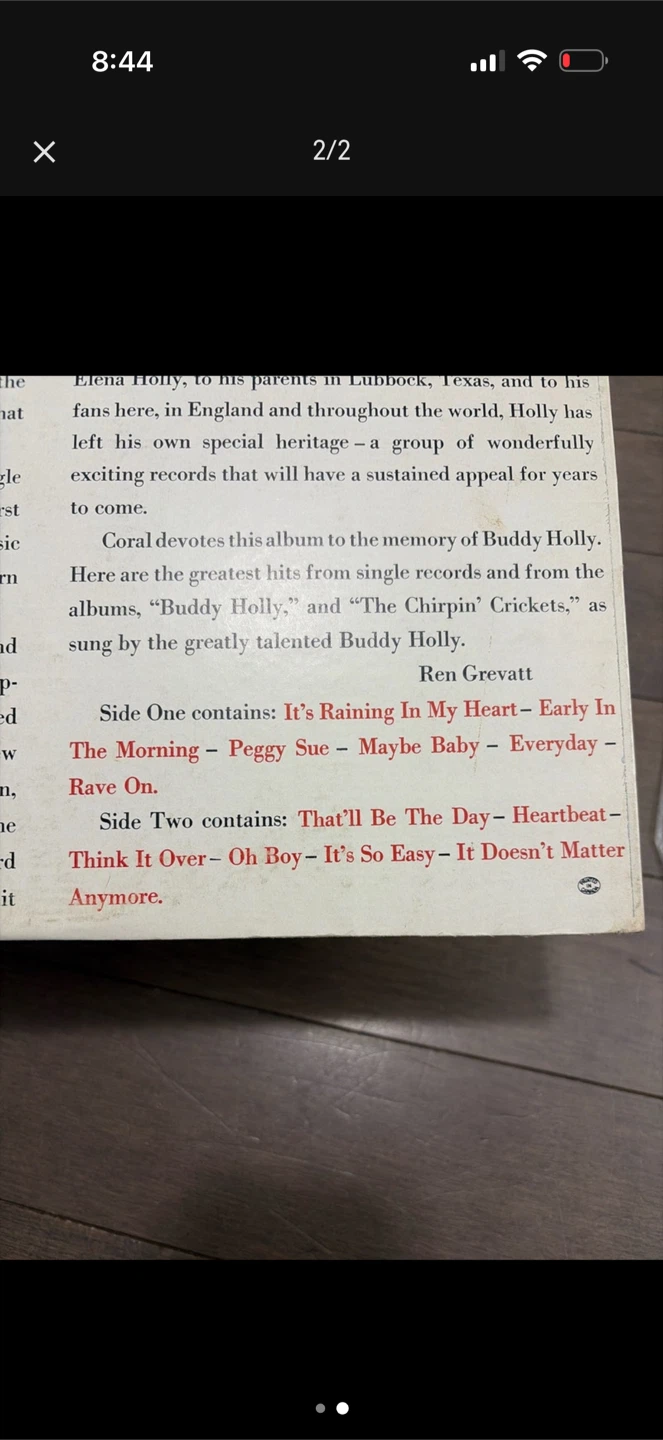 The Buddy Holly Story Vinyl Record - photo 2