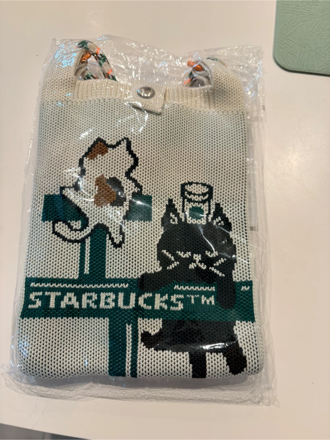 Starbucks Cat Knit Crossbody Bag