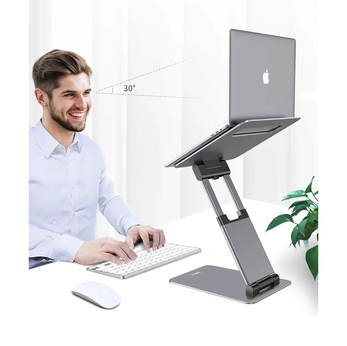 Adjustable Aluminum Laptop Stand - photo 2