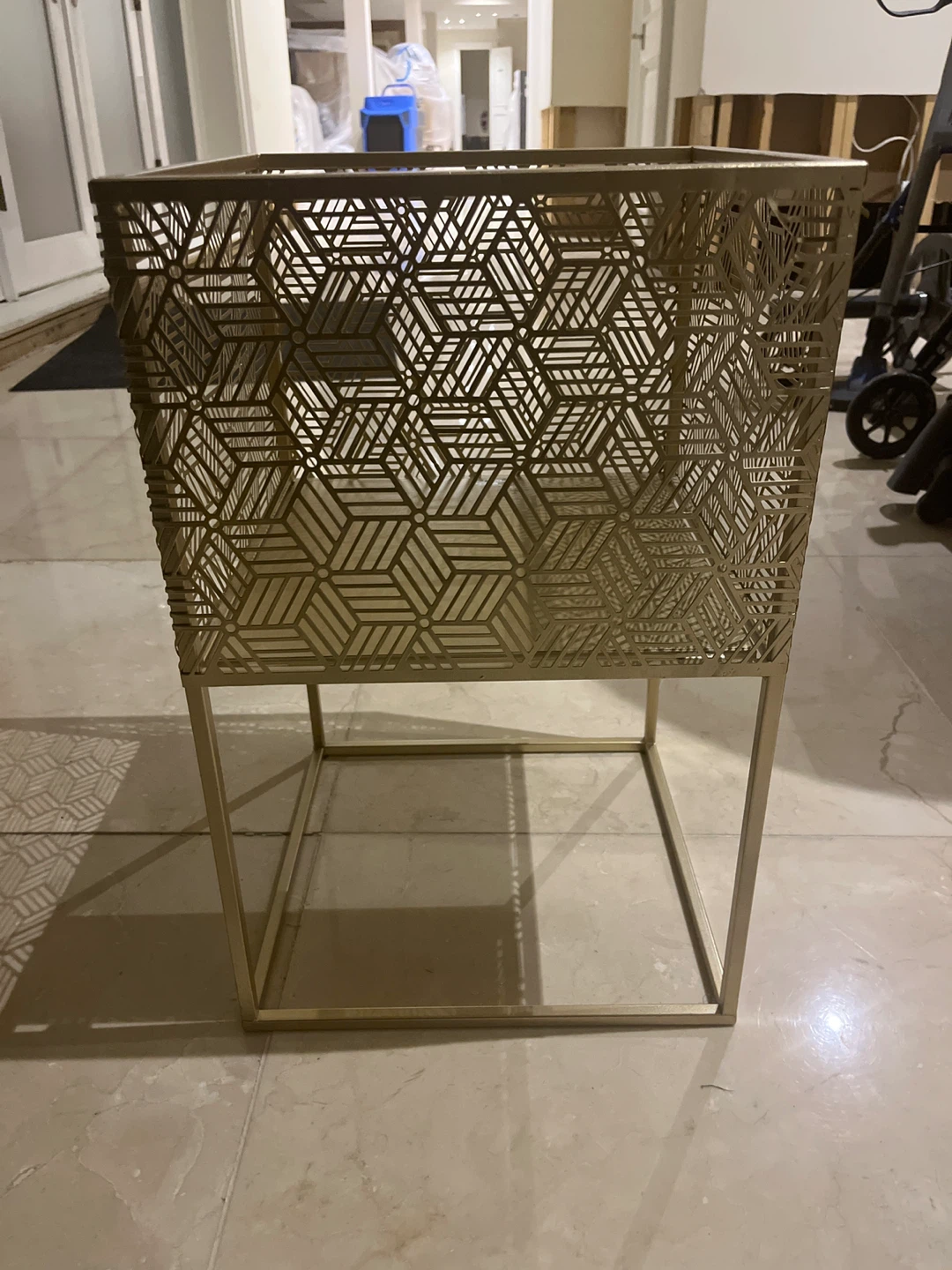 Gold Geometric Side Table 2 available