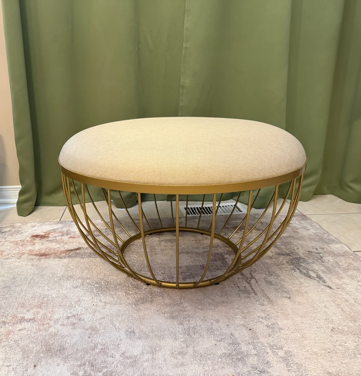 Brand New Wade Logan Talbotton Upholstered Ottoman
