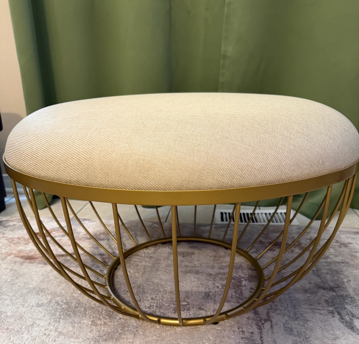 Brand New Wade Logan Talbotton Upholstered Ottoman - photo 2