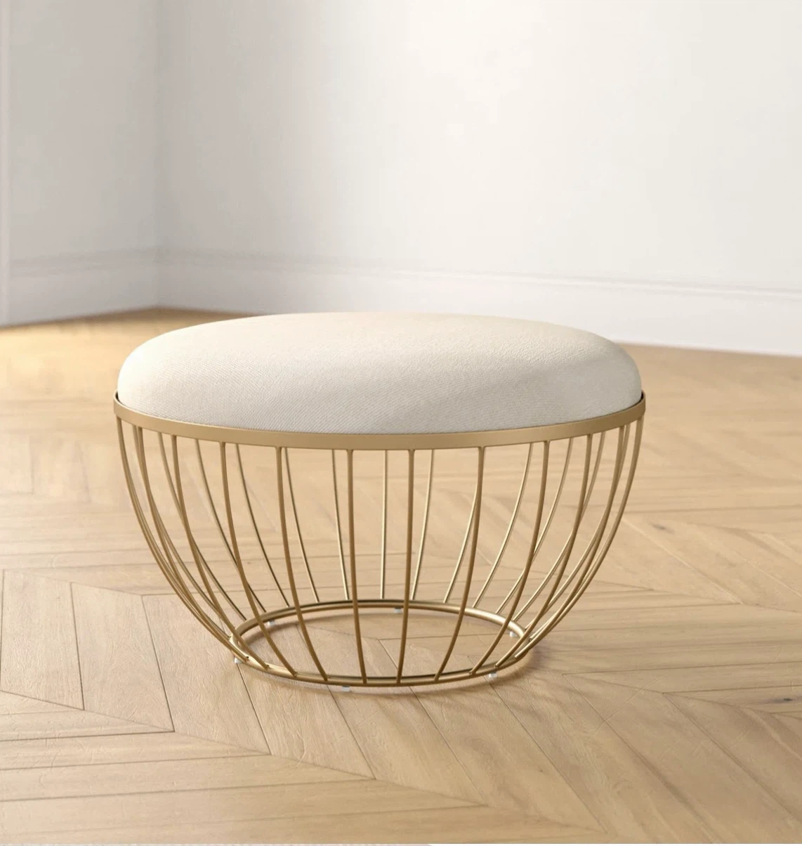 Brand New Wade Logan Talbotton Upholstered Ottoman - photo 3