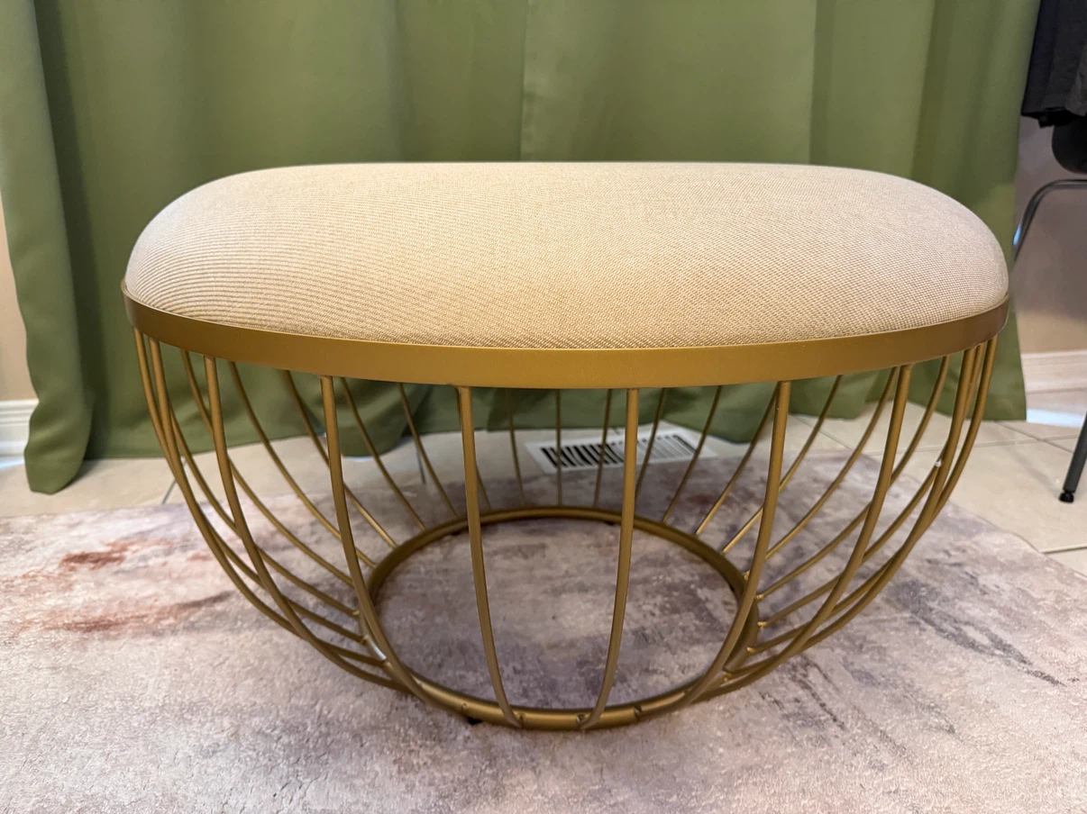 Brand New Wade Logan Talbotton Upholstered Ottoman - photo 5