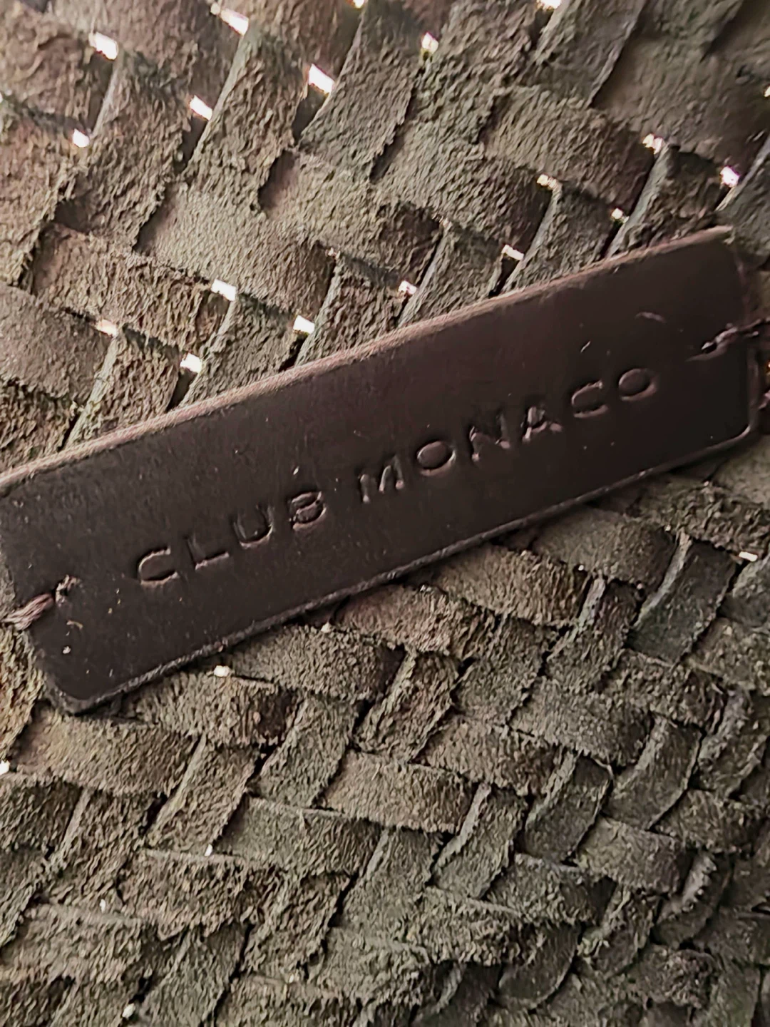 Club Monaco Woven Leather Bag - photo 2