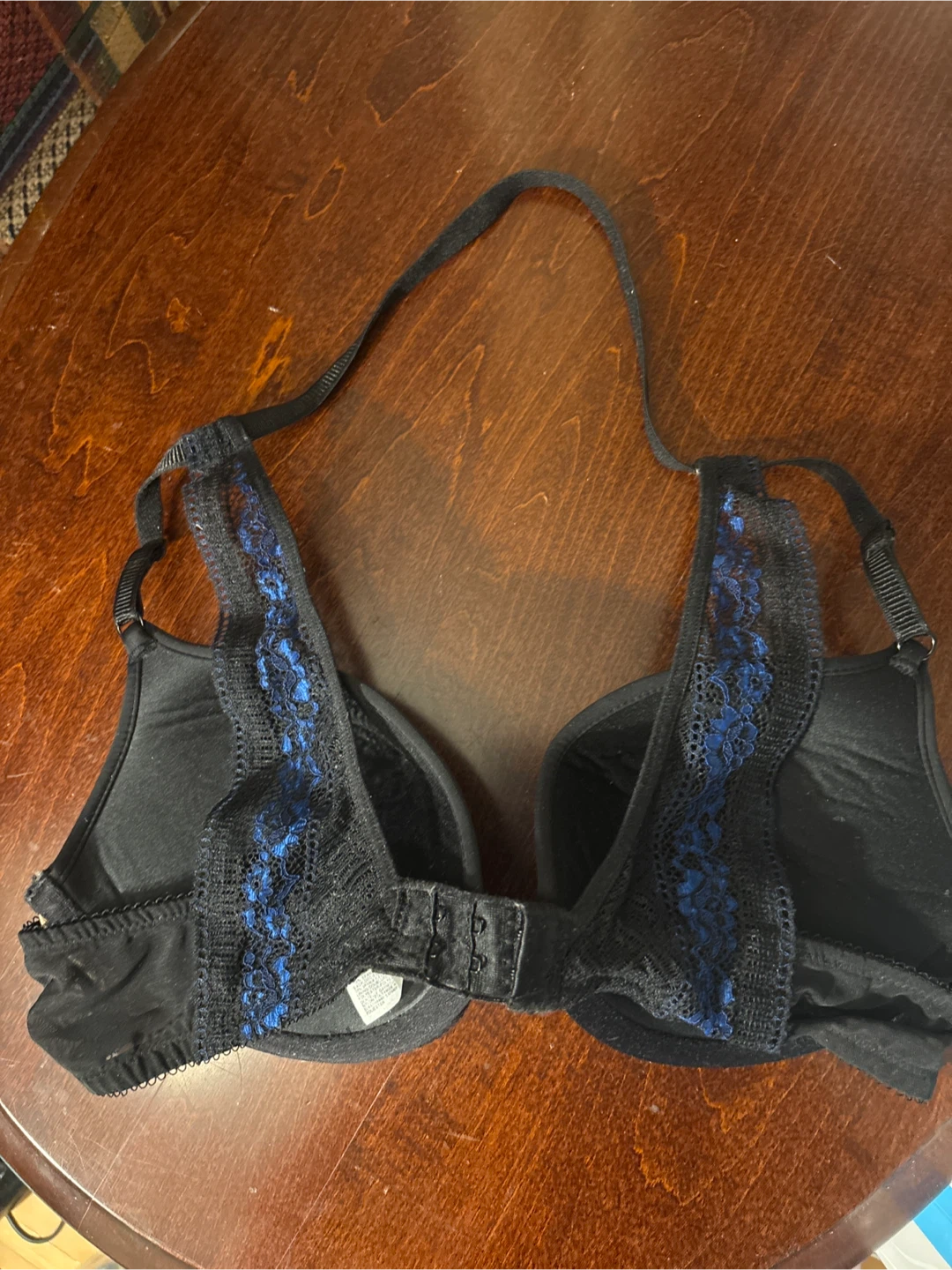 Never Worn Black, nude, and blue lace halter push up bra - photo 2