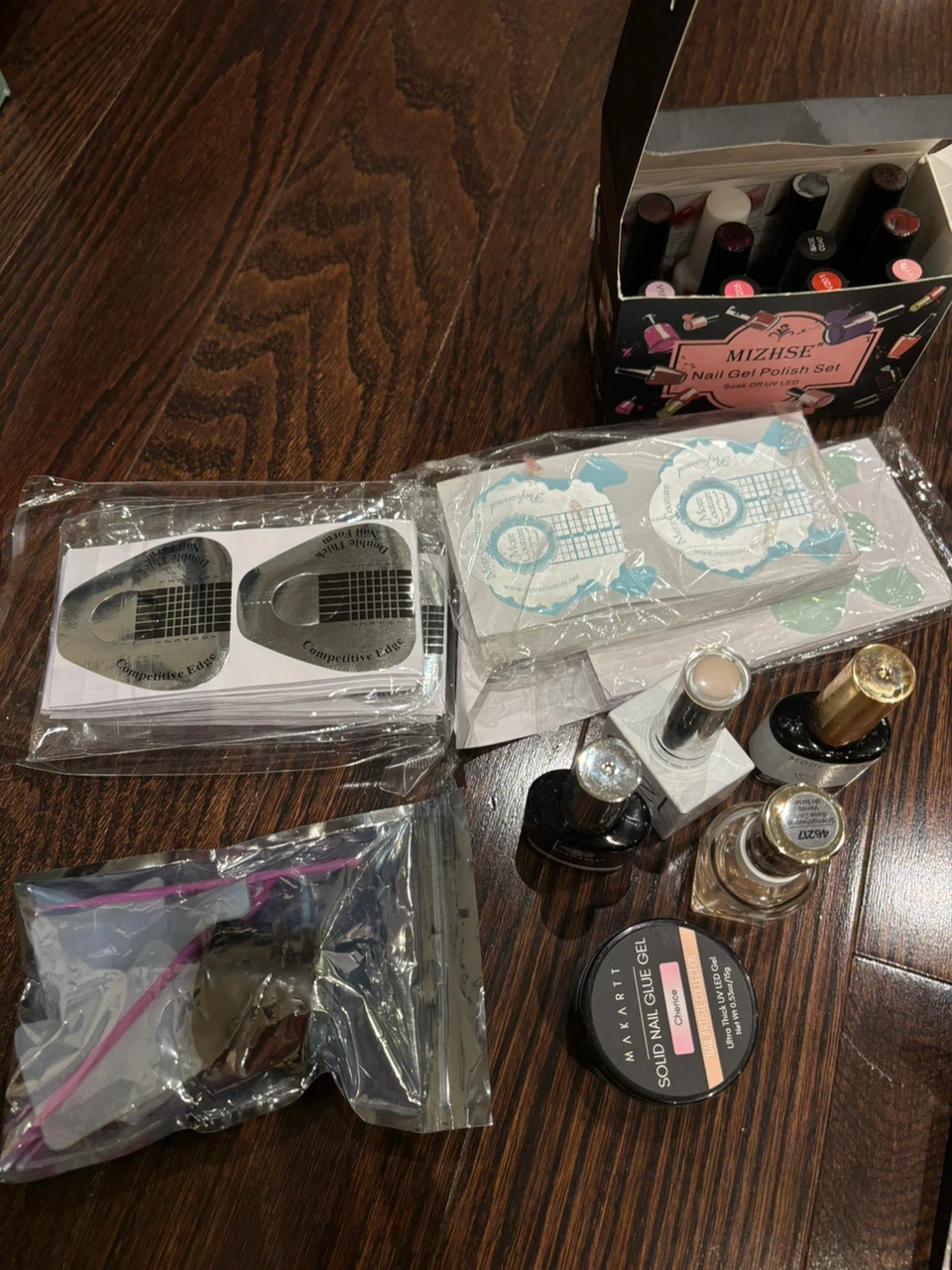 False Nail Art and Gel Polish Supply Kit