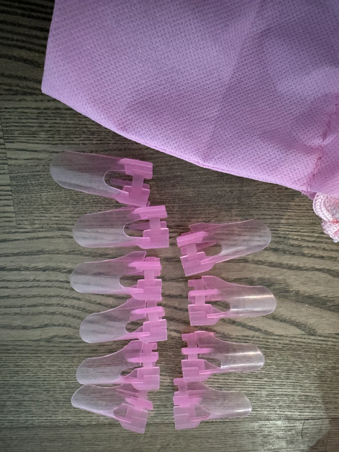 Set of 10 Pink Nail Polish nail shield