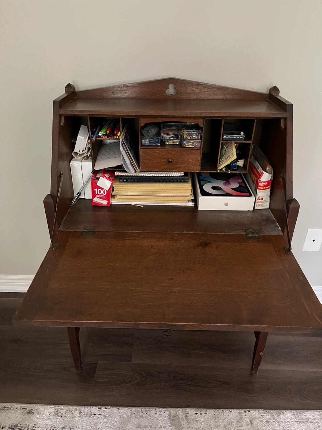 Vintage Drop-Front Secretary Desk - photo 2