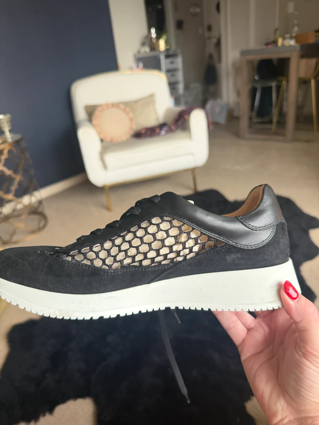 Gianvito Rossi Black Mesh Sneakers
