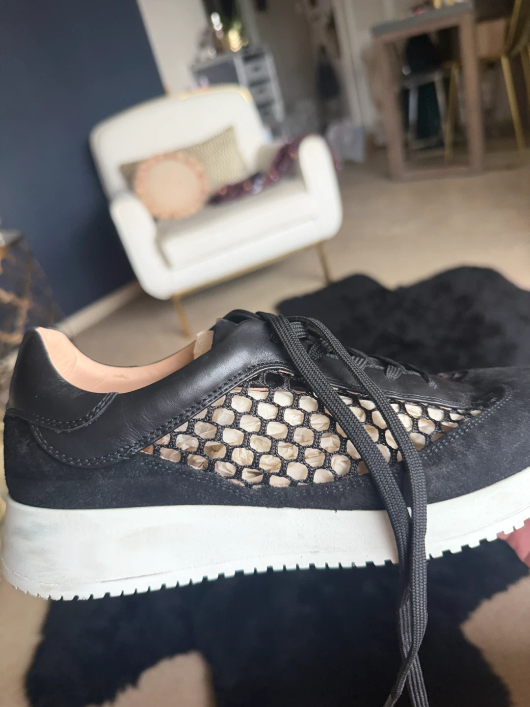 Gianvito Rossi Black Mesh Sneakers - photo 3