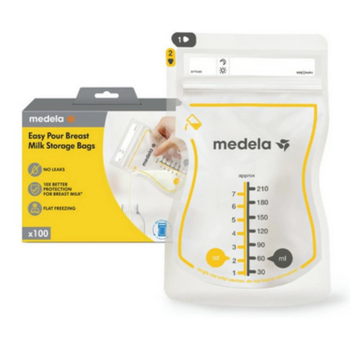 Medela Easy Pour Breast Milk Storage Bags 100 Pack