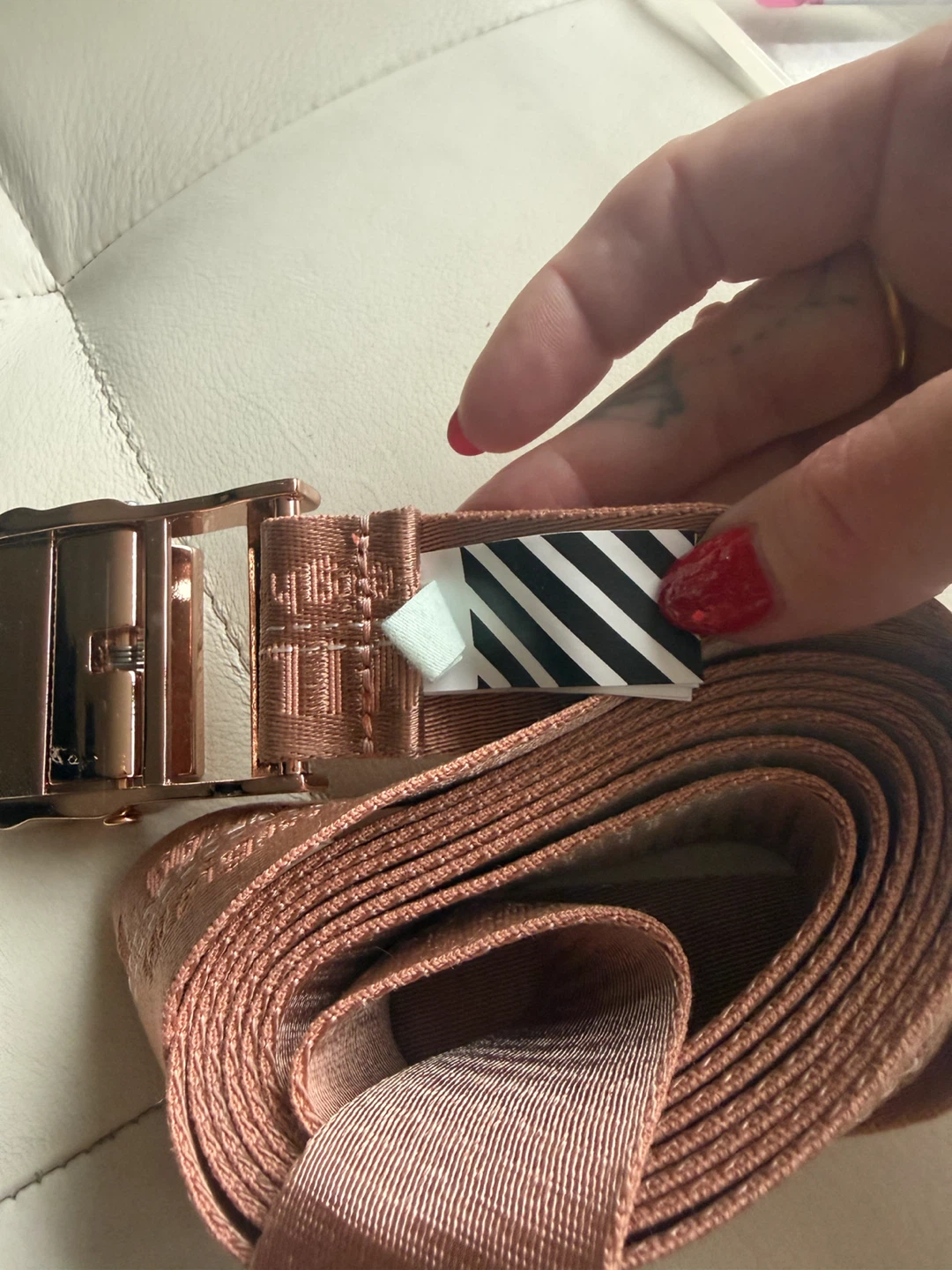 Off-White Classic Industrial Belt Nude - photo 3