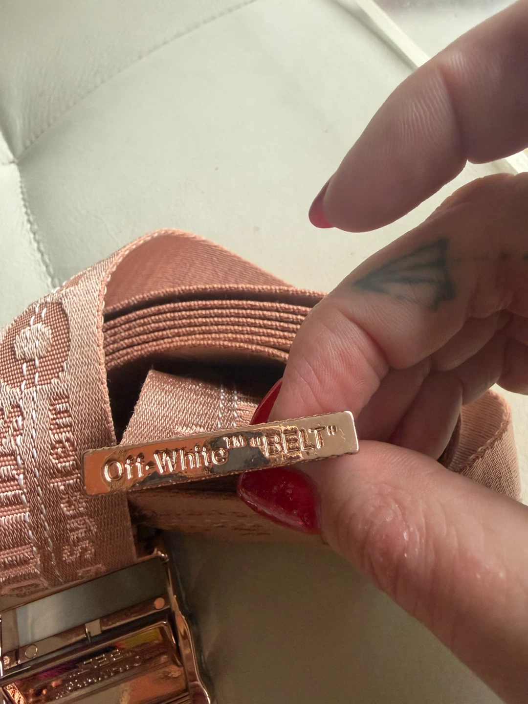 Off-White Classic Industrial Belt Nude - photo 4