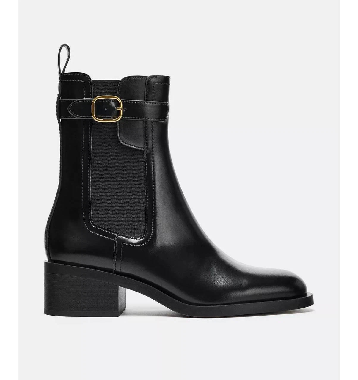 Zara Black Heeled Chelsea Boots - size 10 - photo 2