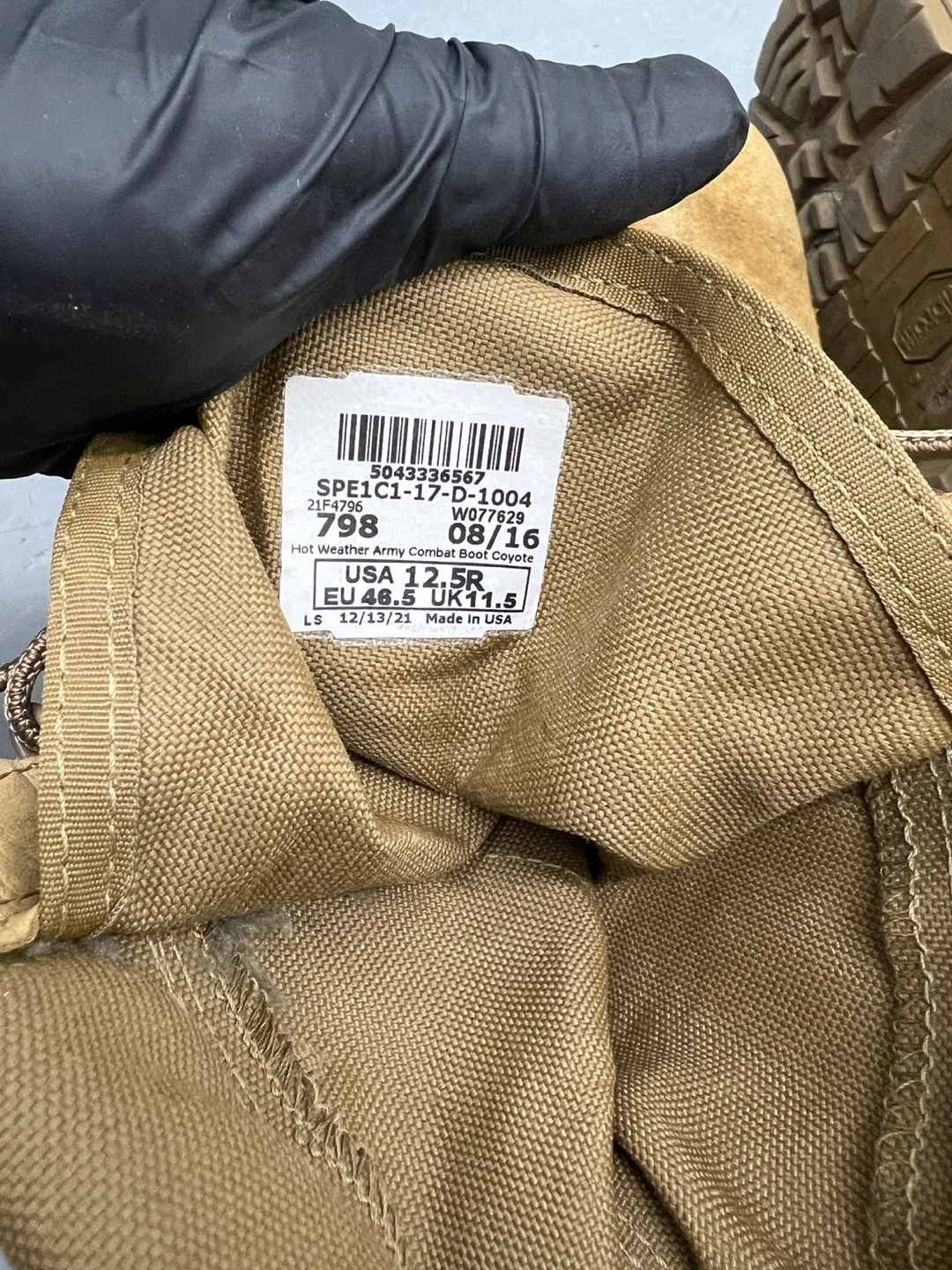 US Army Hot Weather Combat Boots Size 12.5R - photo 3