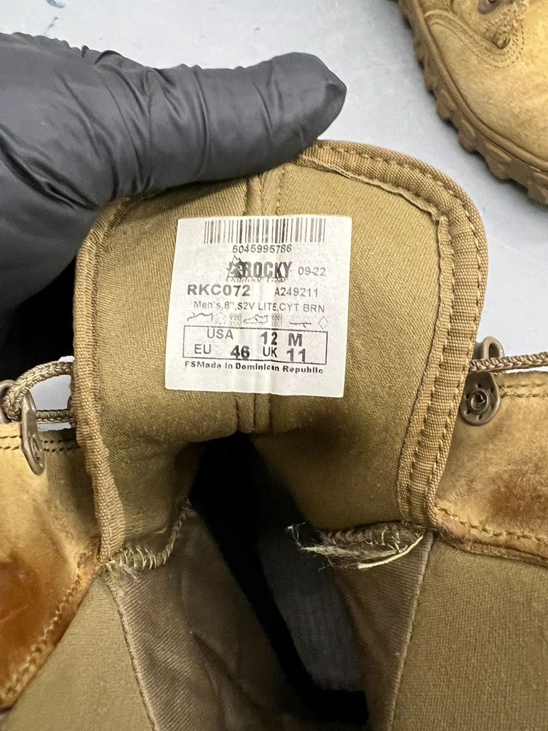 Rocky S2V Lite Tactical Boots Coyote Brown Size 12M - photo 3