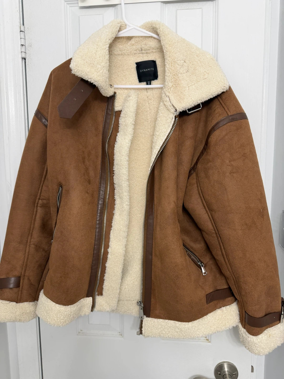 Dynamite Suede Aviator Jacket